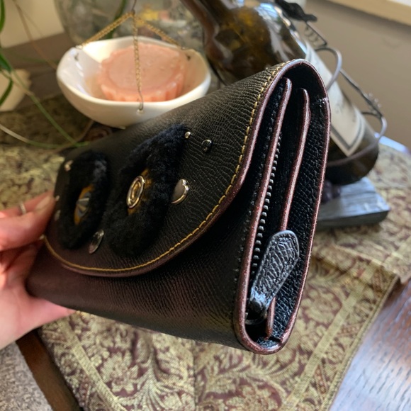 Authentic COACH 1941 Leather envelope snap flap bear wallet - Picture 6 of 15